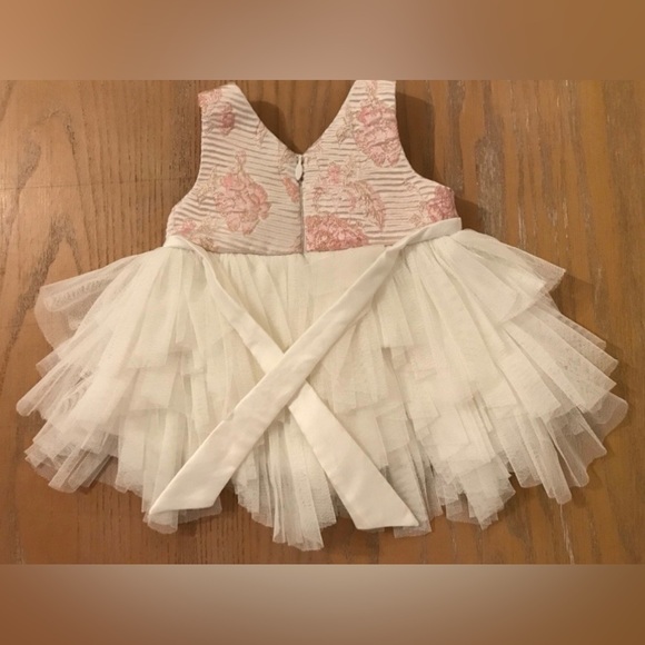 American Princess Pink and White Layered Tulle Dress - Picture 3 of 4